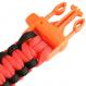 Paracord Survival Rescue Bracelet with Whistle Buckle (Orange Black) 2