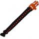 Paracord Survival Rescue Bracelet with Whistle Buckle (Black with Orange Line) 1