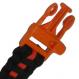 Paracord Survival Rescue Bracelet with Whistle Buckle (Black with Orange Line) 2