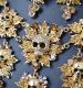 Rhinestone Skull Necklace & Earrings Set in Gold 1