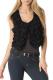 Romeo and Juliet Couture Ruffle Studded Vest In Black