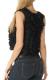 Romeo and Juliet Couture Ruffle Studded Vest In Black 1