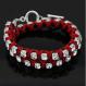 Stackable Rhinestone and Leather Wrap Bracelet 2