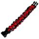 Paracord Style Titanium Bracelet - Black/Red 1