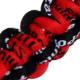Paracord Style Titanium Bracelet - Black/Red 2