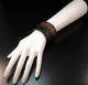 Wide Leather Black & Brown Bracelet