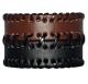Wide Leather Black & Brown Bracelet 1