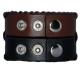 Wide Leather Black & Brown Bracelet 2